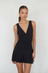 Quinley Drop Waist Mini Dress