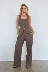 Rina Wide Leg Linen Pants