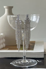Serena Rhinestone Tassle Drop Studs
