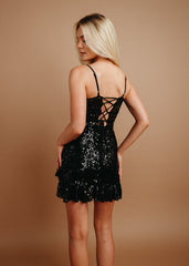 Keegan Bustier Sequin Mini Dress