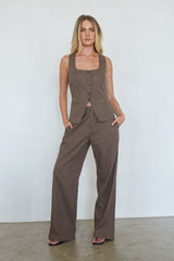 Rina Wide Leg Linen Pants